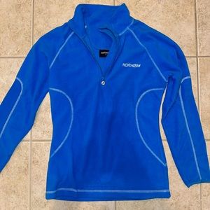 Norheim Blue Pullover 36 Polyester Sweatshirt Jacket Coat RARE S M Ski Hiking